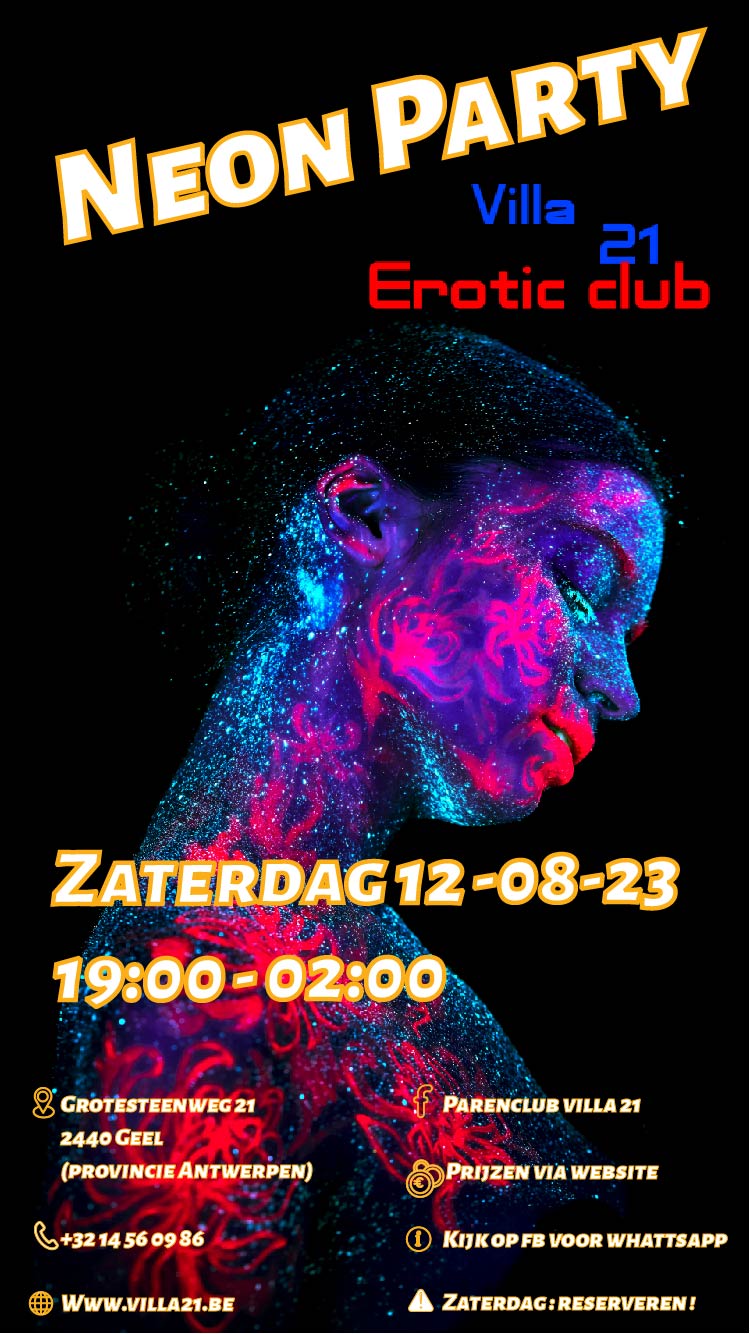neon party flyer