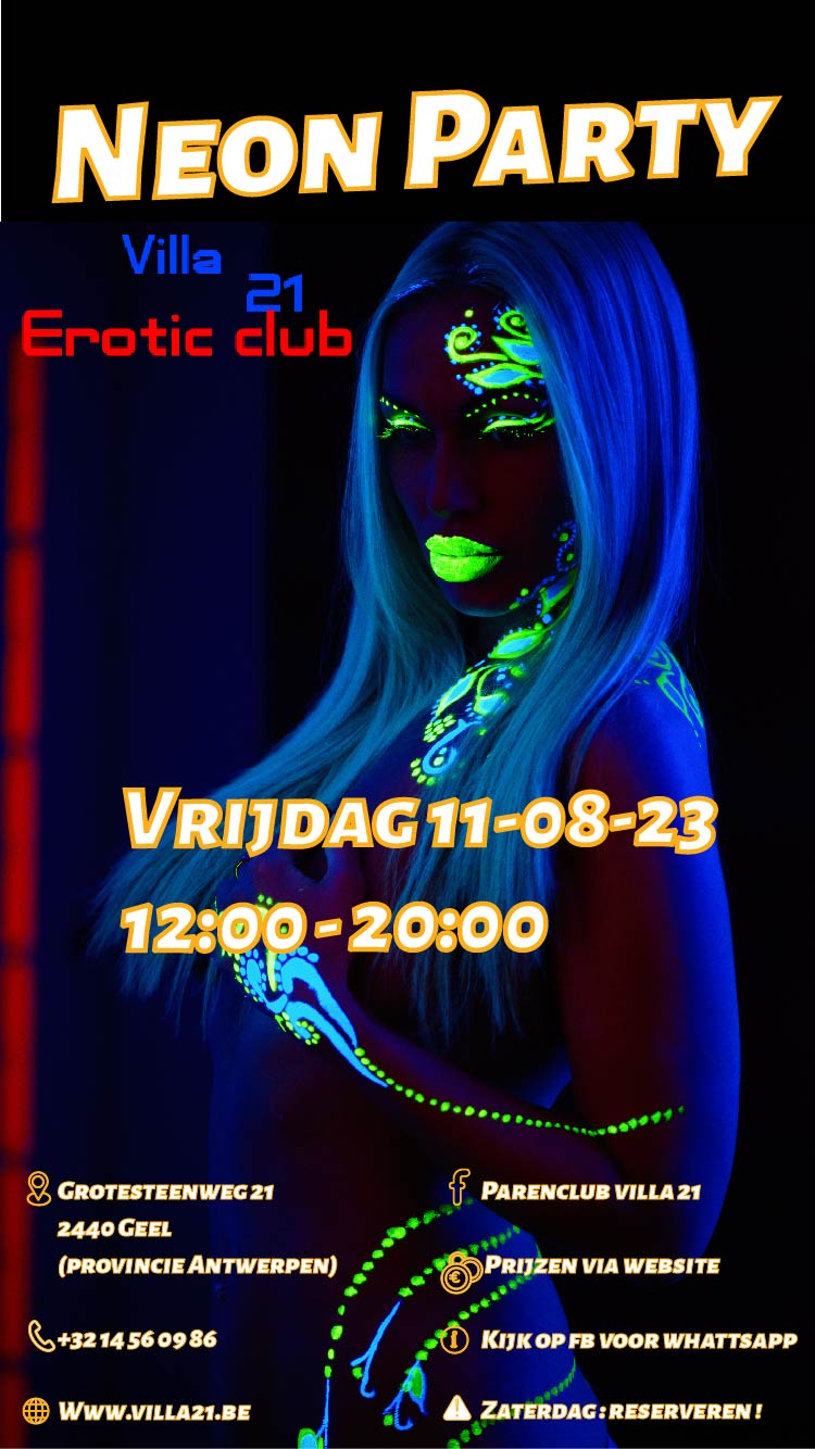 Neon party flyer