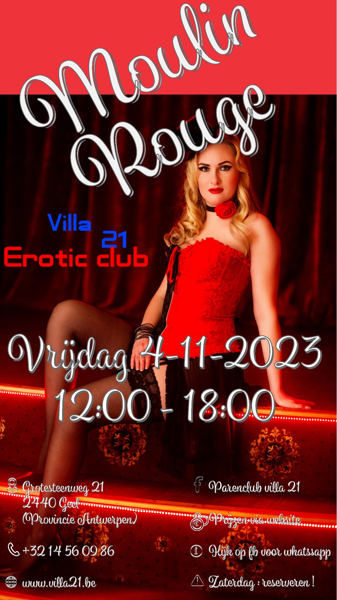 Vrijdag Moulin Rouge flyer