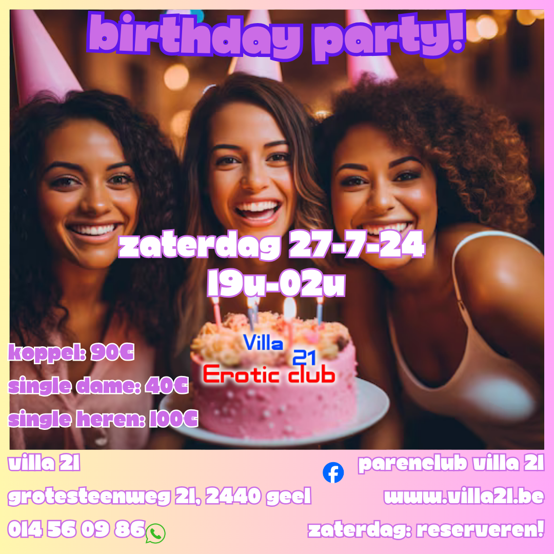 ZATERDAG: Birthday Party!