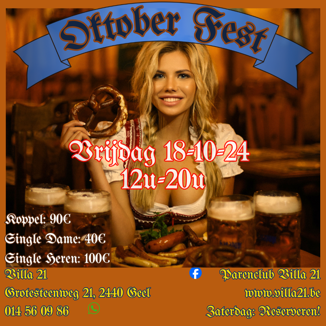 VRIJDAG: Oktober Fest